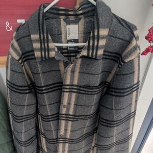 Vuori Gray and Beige Plaid Jacket